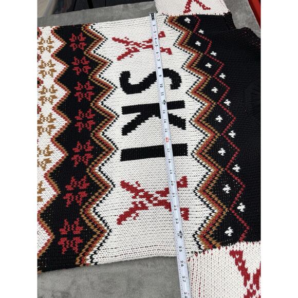 NWT Show Me Your Mumu SKI In Sweater Fair Isle Cotton Blend XL Après Ski Winter - Picture 7 of 10